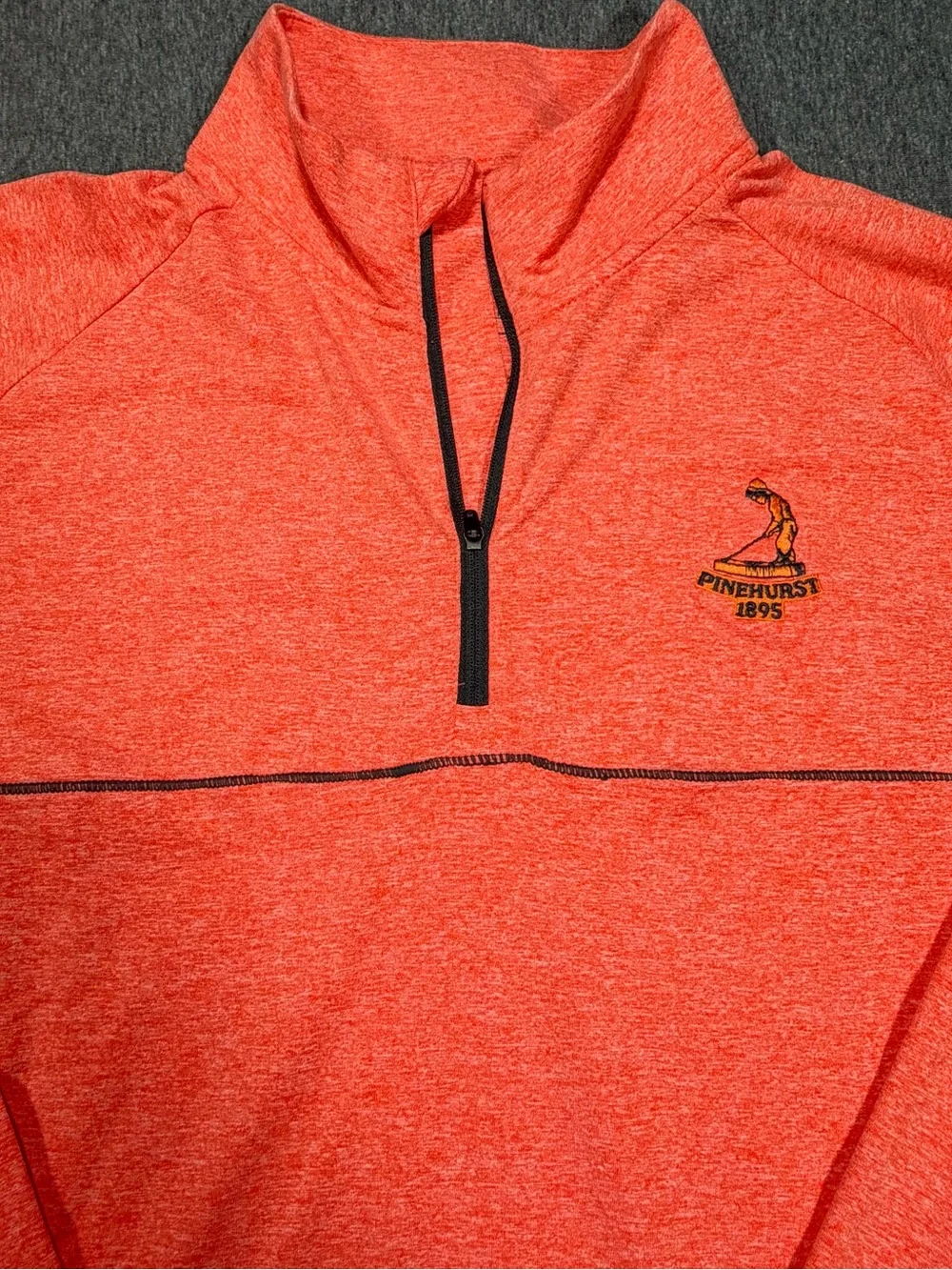 Pinehurst 1/4 Zip Sun Mountain Thermal Performance Men’s Medium Heather Orange